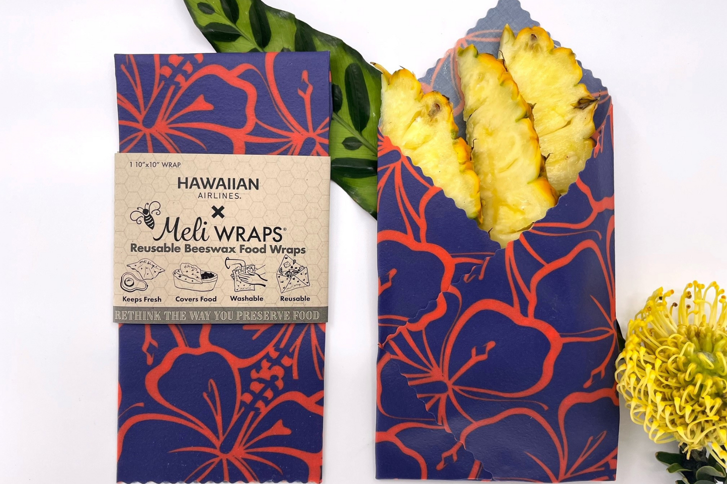 Mana Up Meli Wraps - Hibiscus Food Wrap