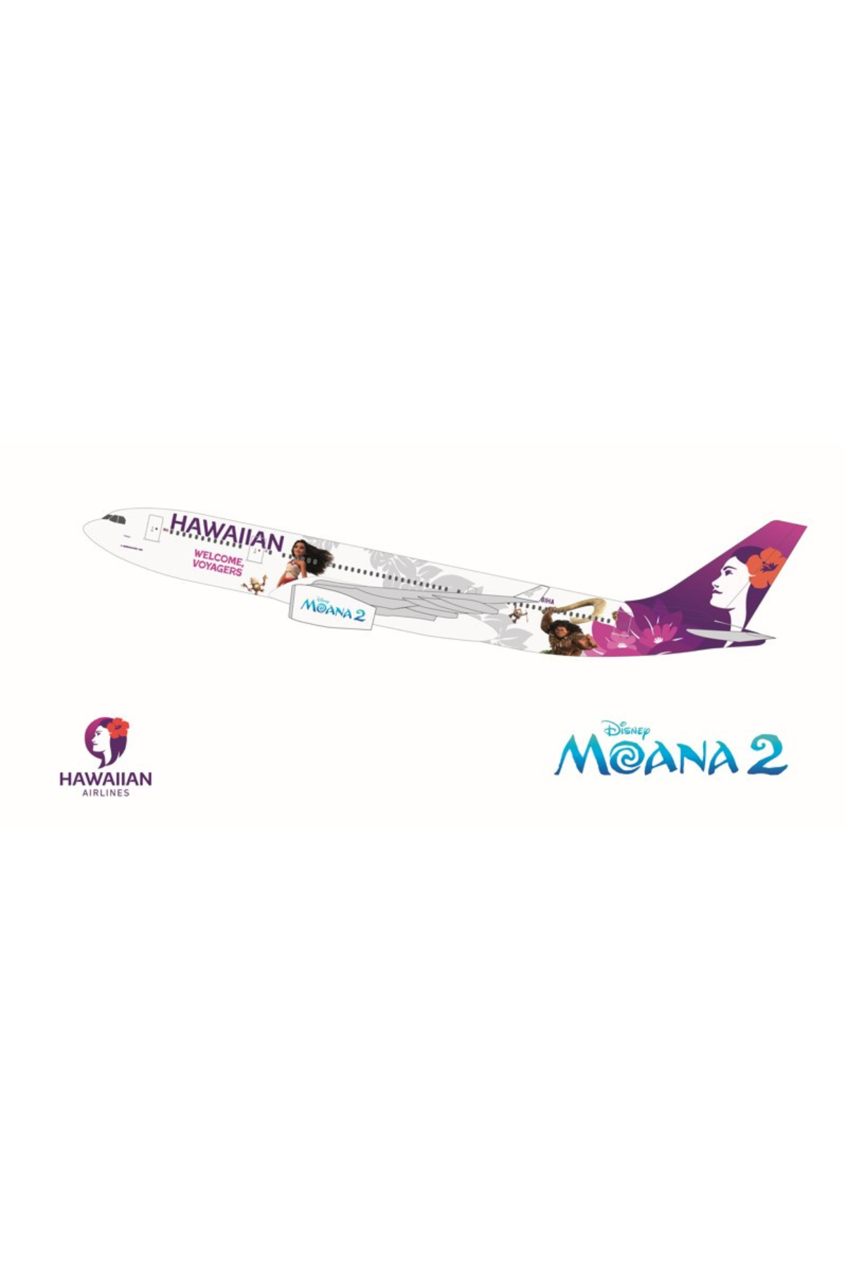Moana 2 x Hawaiian Airlines Airbus A330 1/200