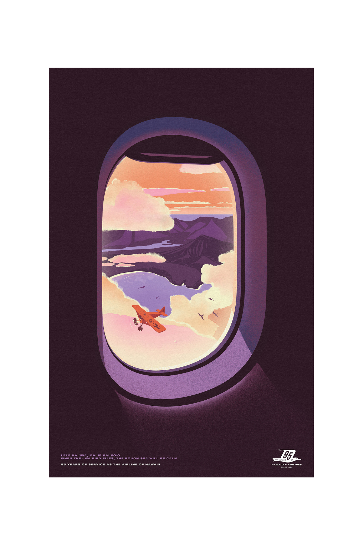 94年旧ロゴHAWAIIAN AIRハワイアン航空オリジナルカレンダーポスター2 94年旧ロゴHAWAIIAN AIRハワイアン航空オリジナルカレンダーポスター2