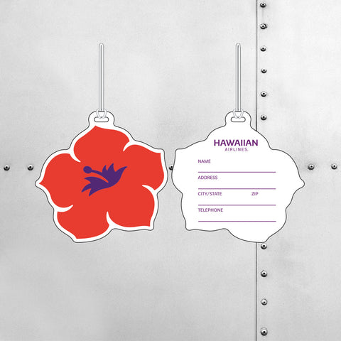 Hawaiian Airlines Hibiscus Luggage Tag